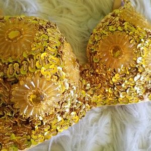 🌻 Yellow Sunflower Sequin Bustier 🌻